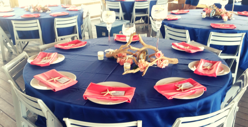 Coral and Navy Themed Wedding